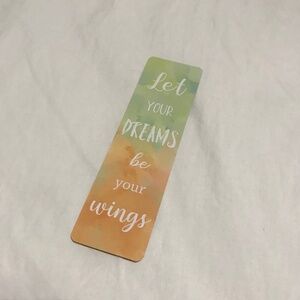 Let Your Dreams Be Your Wings Bookmark Double Sided Amazing